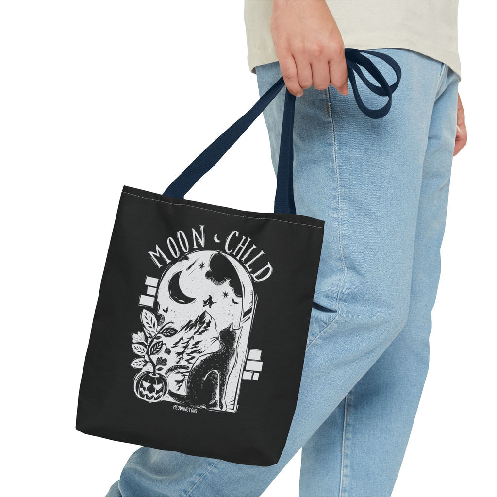 Moon Child Halloween Cat Tote Bag