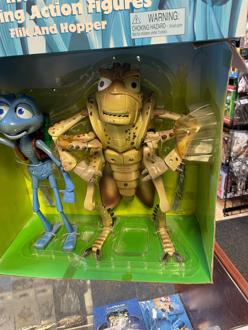 Interactive Flik & Hopper (Vintage Bugs Life, Thinking Toy) **NEW OPENNED**