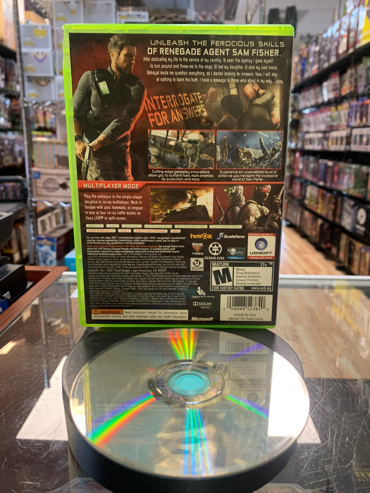 Splinter Cell Conviction (Microsoft Xbox 360, Video Game)