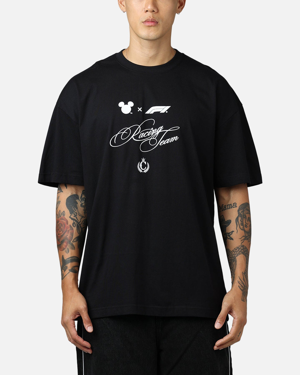 Culture Kings Disney x Formula 1® Mickey Helmet Vintage T-Shirt Black