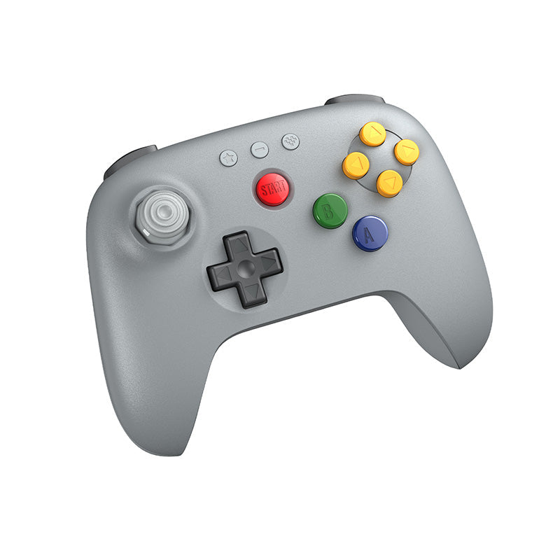 8BitDo 64 Bluetooth Controller for Analogue 3D, Switch, Switch 2, Windows and Android - Classic Grey [Pre-Order Mar 2026]