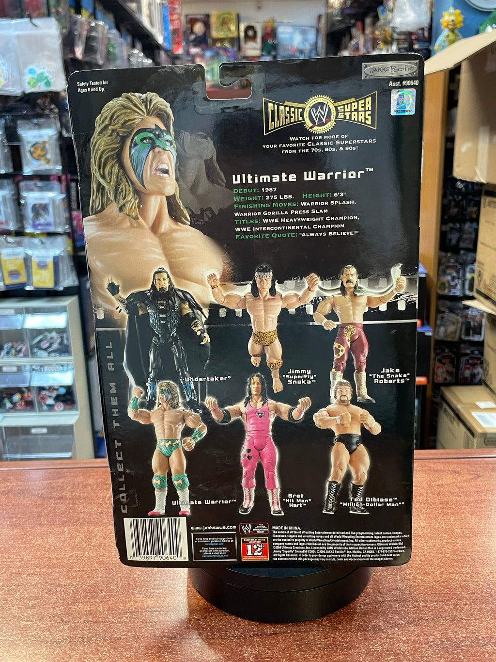 Ultimate Warrior Green (WWF Classic Superstars, Jakks) **SEALED**
