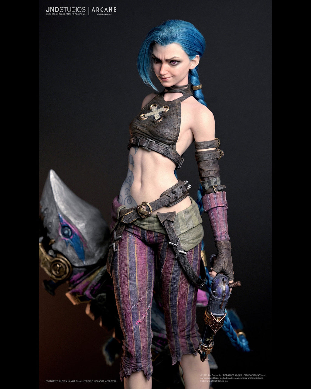 League of Legends Arcane: Jinx with 2 Head Variants 1/3 Scale Hyper Real
