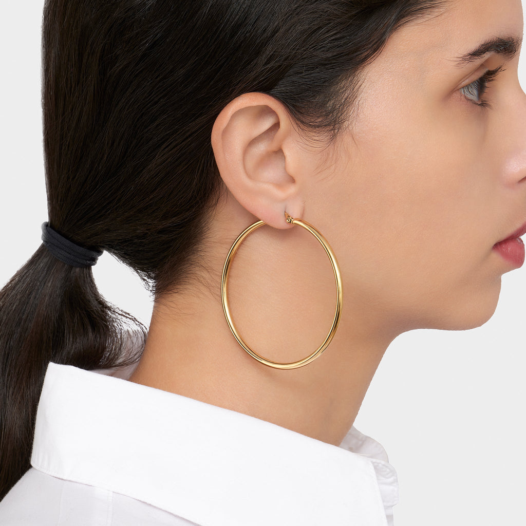 Adornia Hoop Earring Set gold