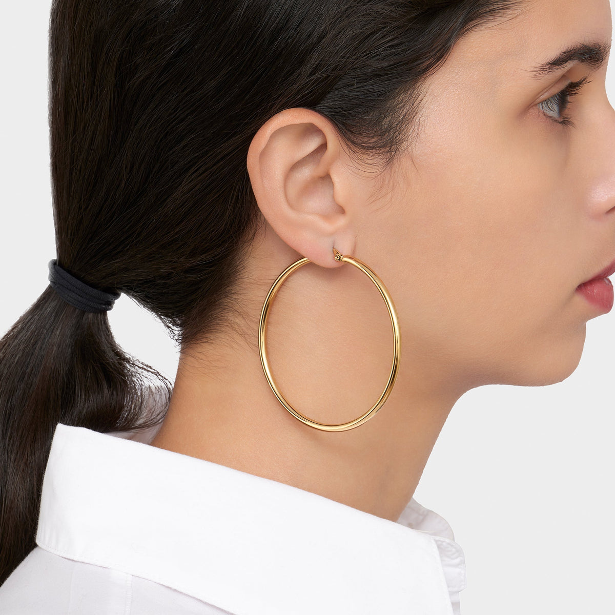 Adornia Hoop Earring Set gold