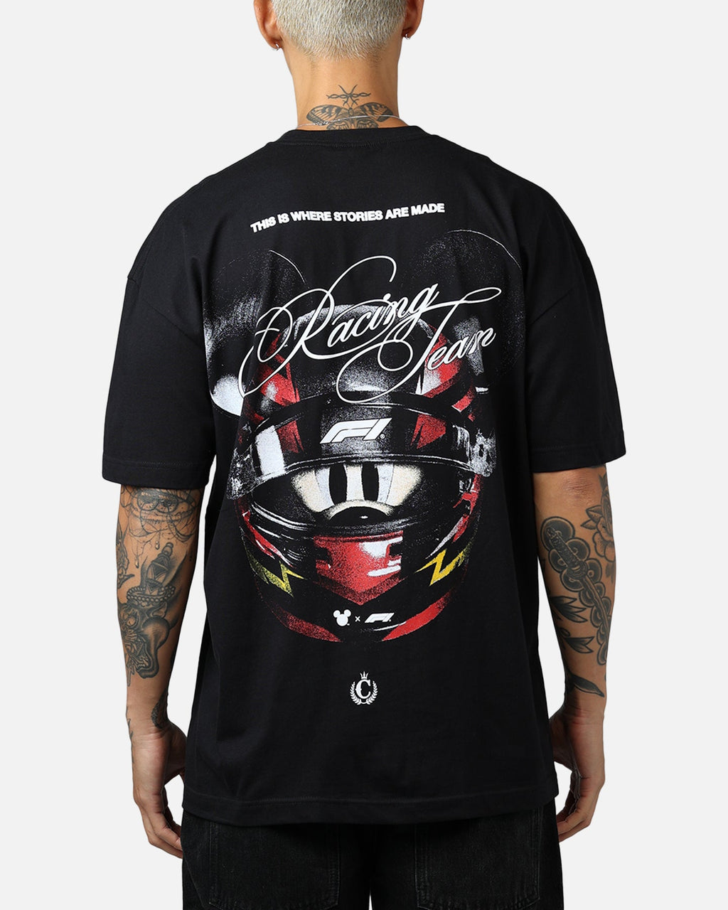 Culture Kings Disney x Formula 1® Mickey Helmet Vintage T-Shirt Black