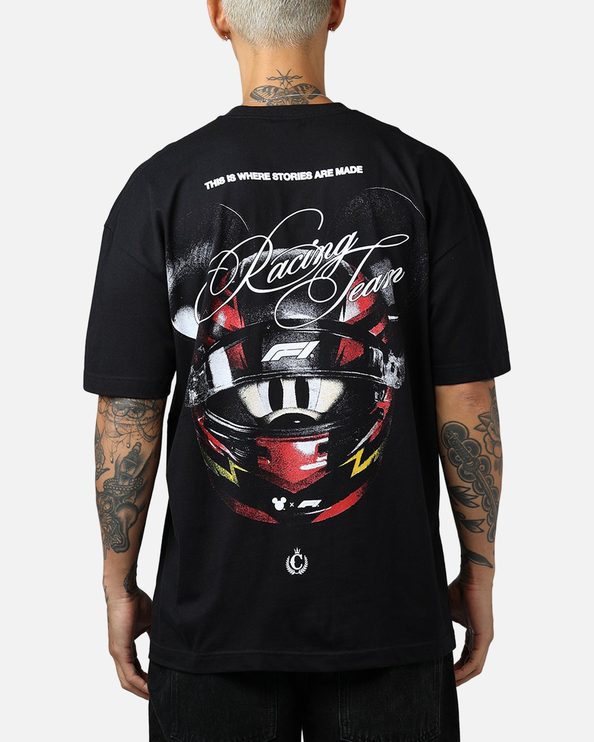 Culture Kings Disney x Formula 1® Mickey Helmet Vintage T-Shirt Black