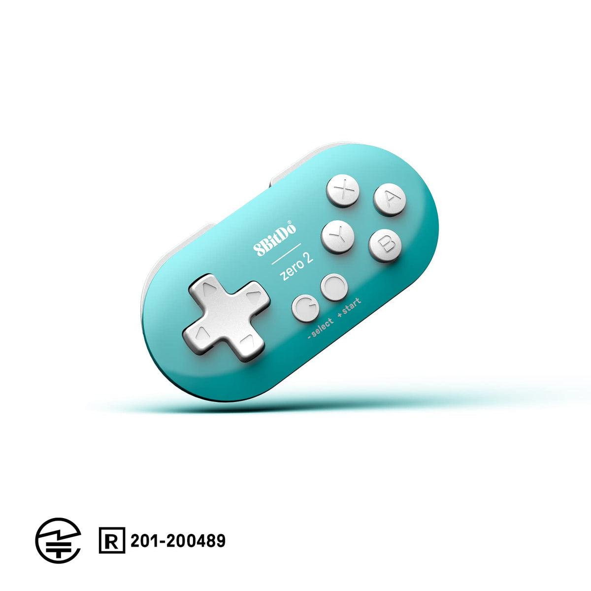 8BitDo Zero 2 蓝牙无线游戏手柄 适用于Switch Windows Android macOS 青绿色