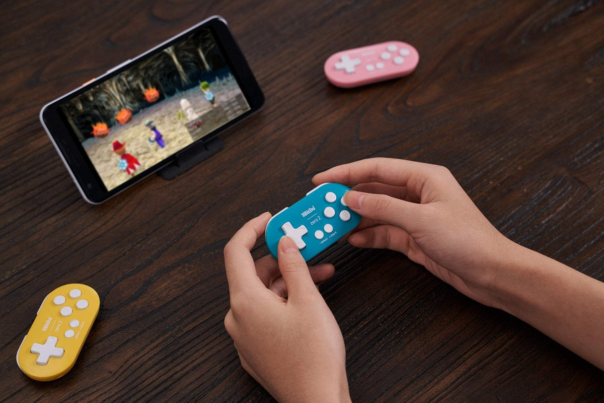8BitDo Zero 2 蓝牙无线游戏手柄 适用于Switch Windows Android macOS 青绿色