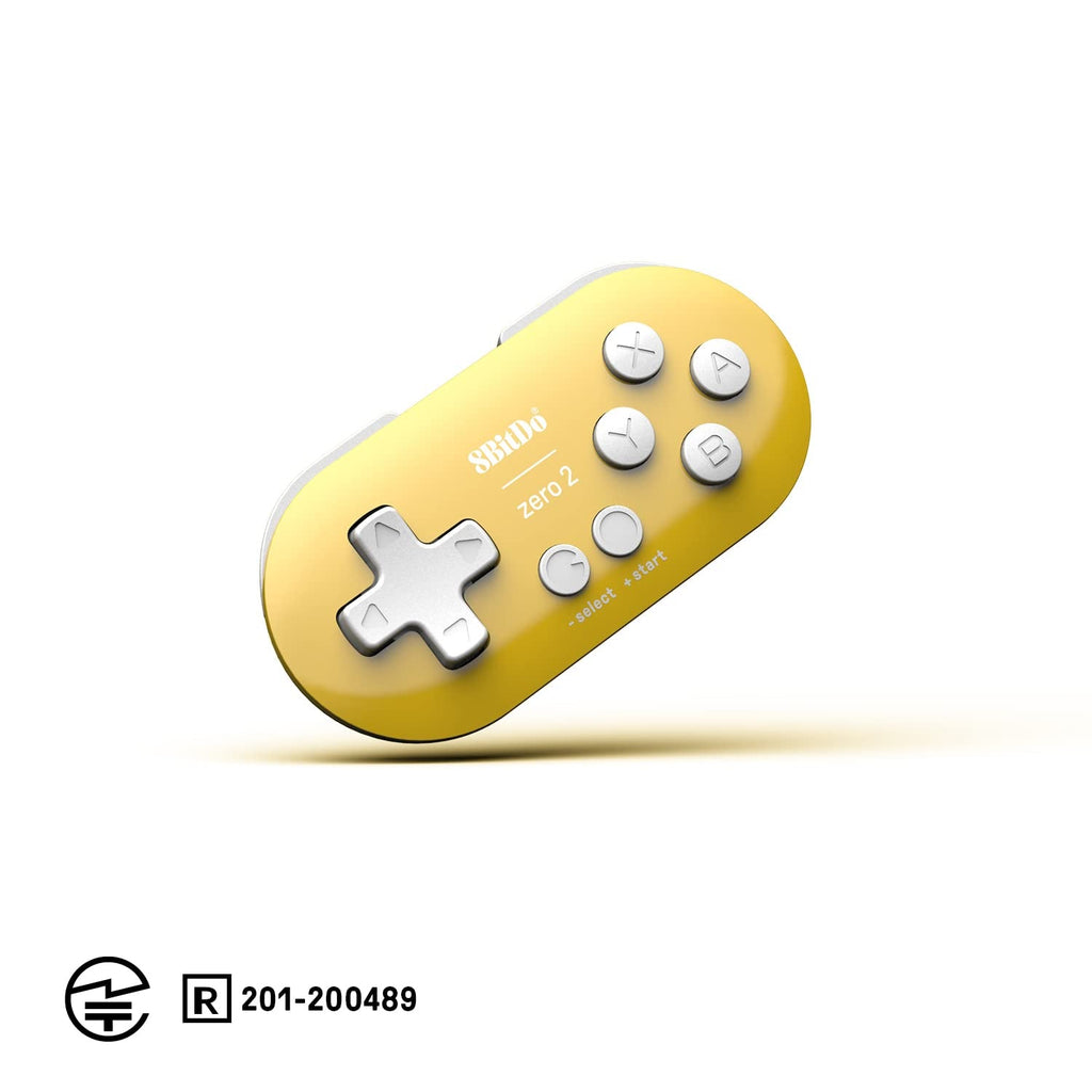 8BitDo Zero 2 蓝牙无线游戏手柄 适配Switch/Windows/Android/macOS 黄色