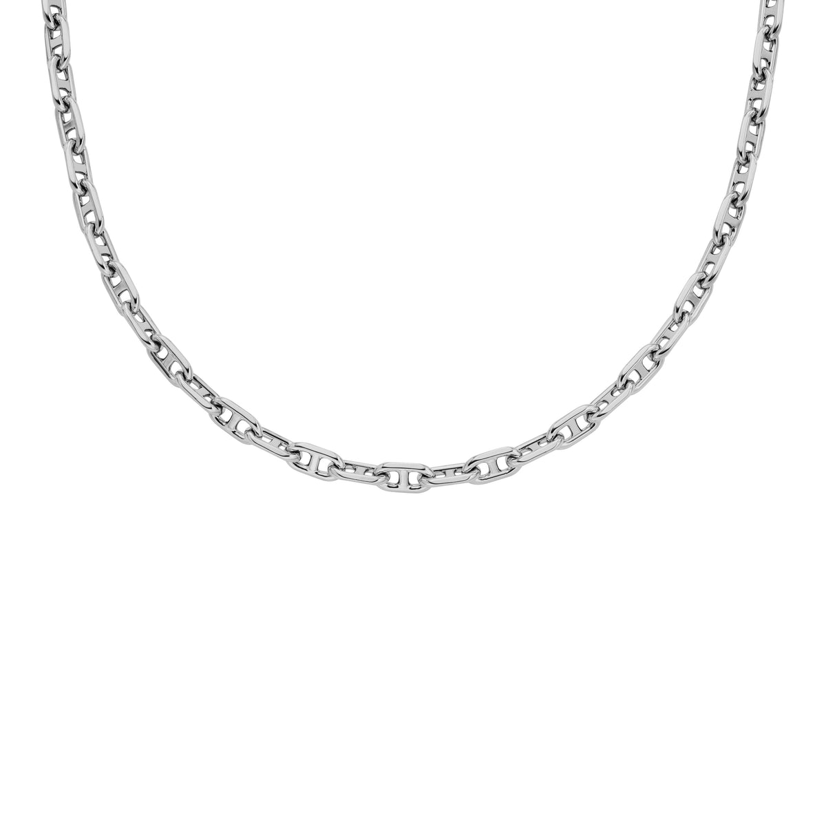 Fossil Women's Heritage D-Link Silver-Tone Brass Chain Necklace