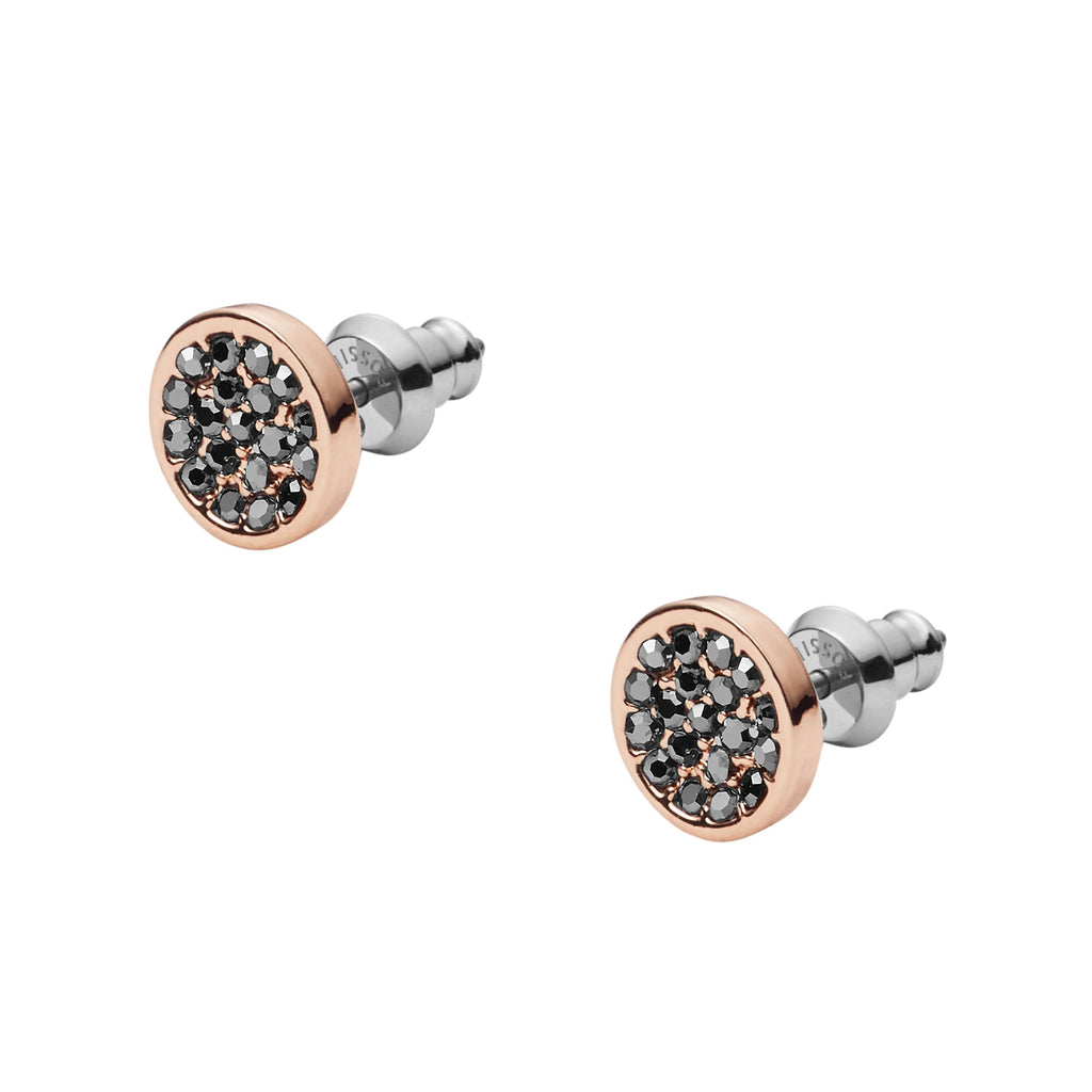 Fossil Women's Rose Gold-Tone Brass Stud Earrings