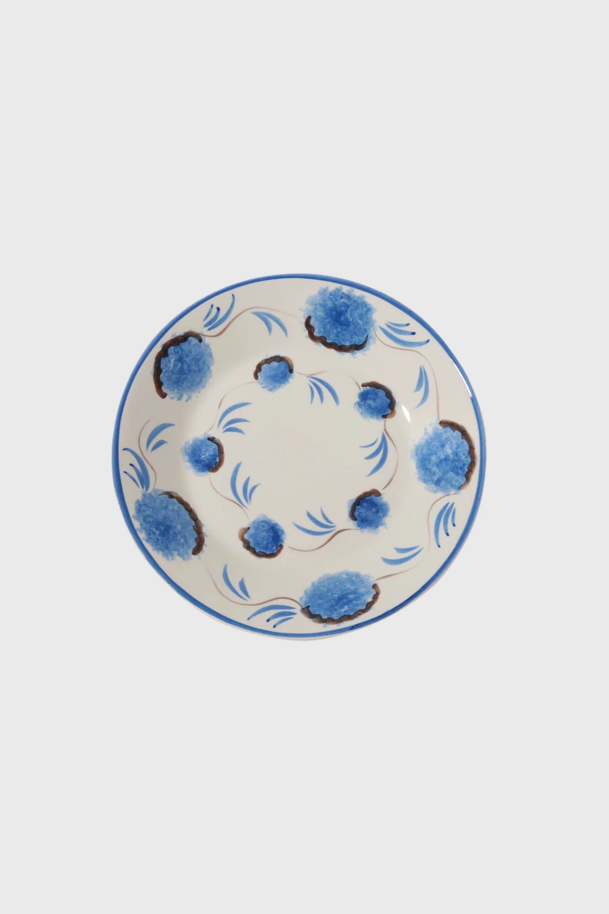 Blue Flower Dessert Plate