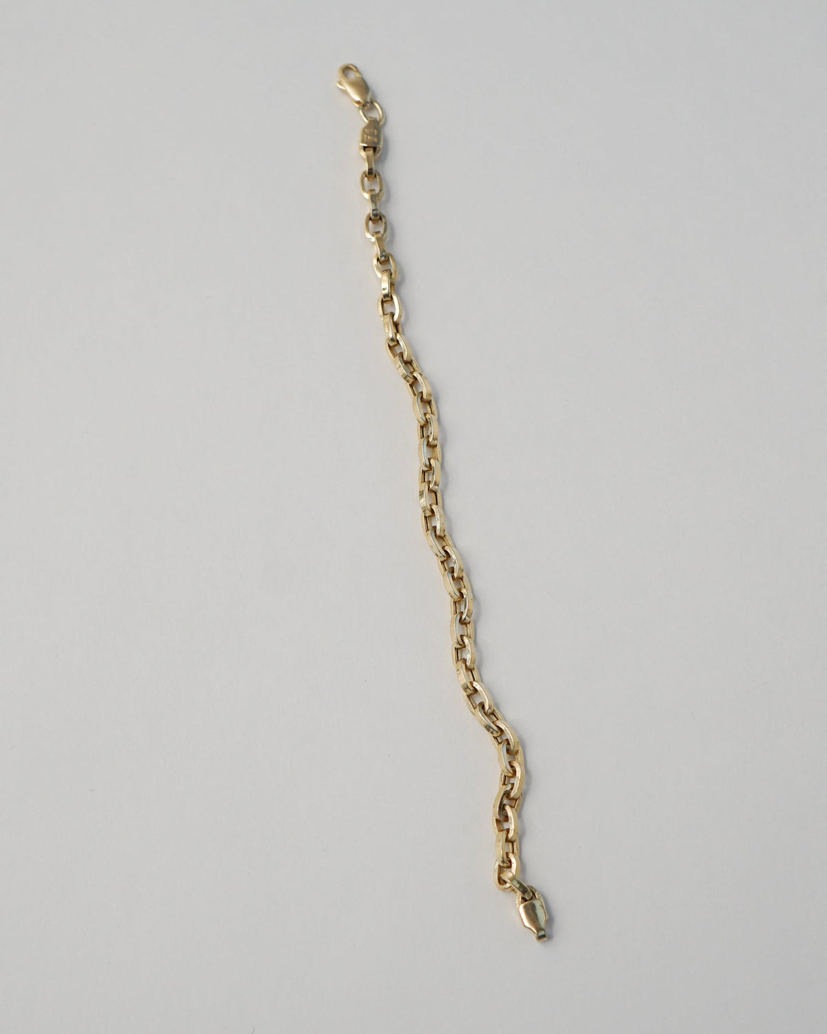 14k Gold Paperclip Chain Bracelet