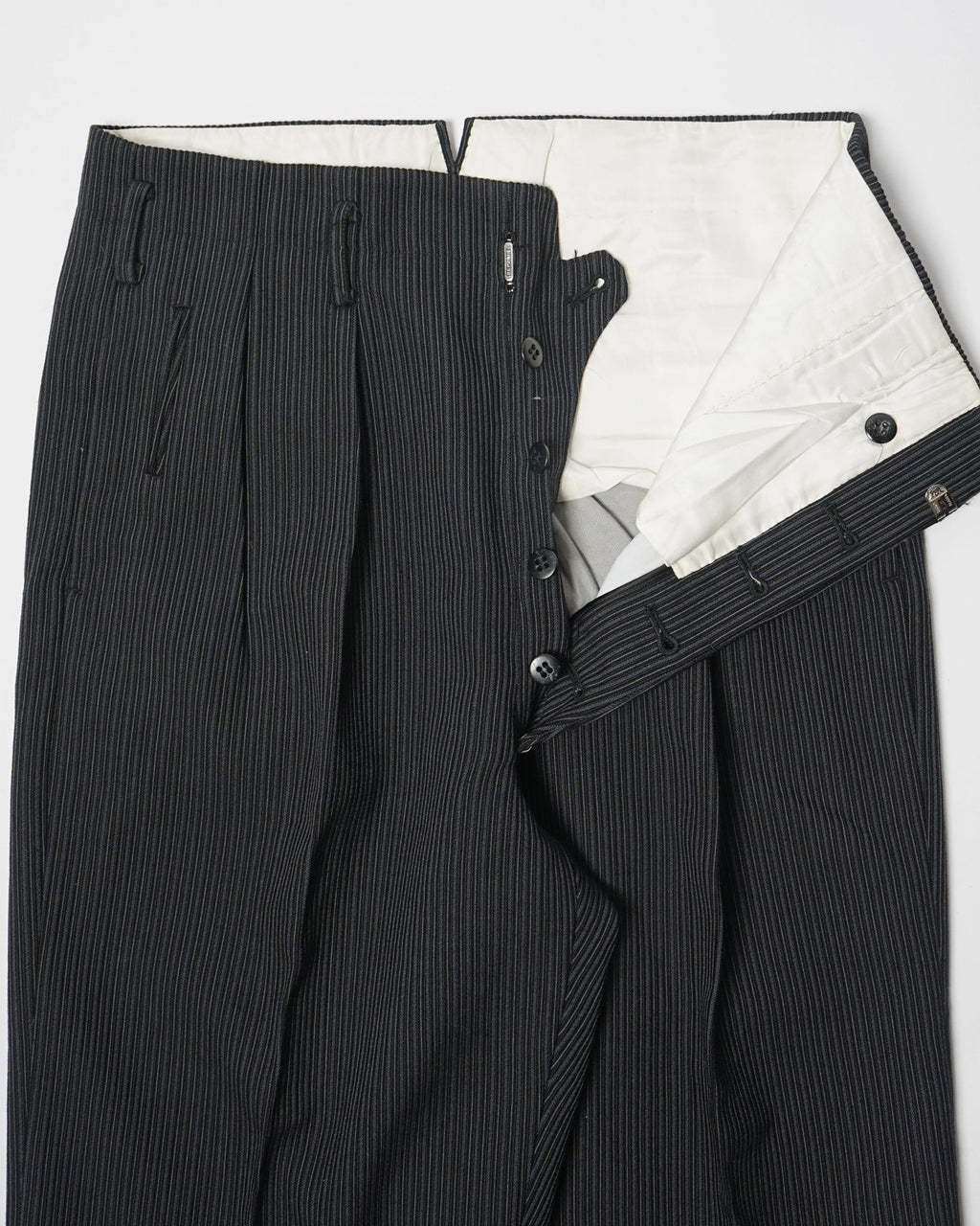 1960’s Stripe Wool Trousers / Size: 29