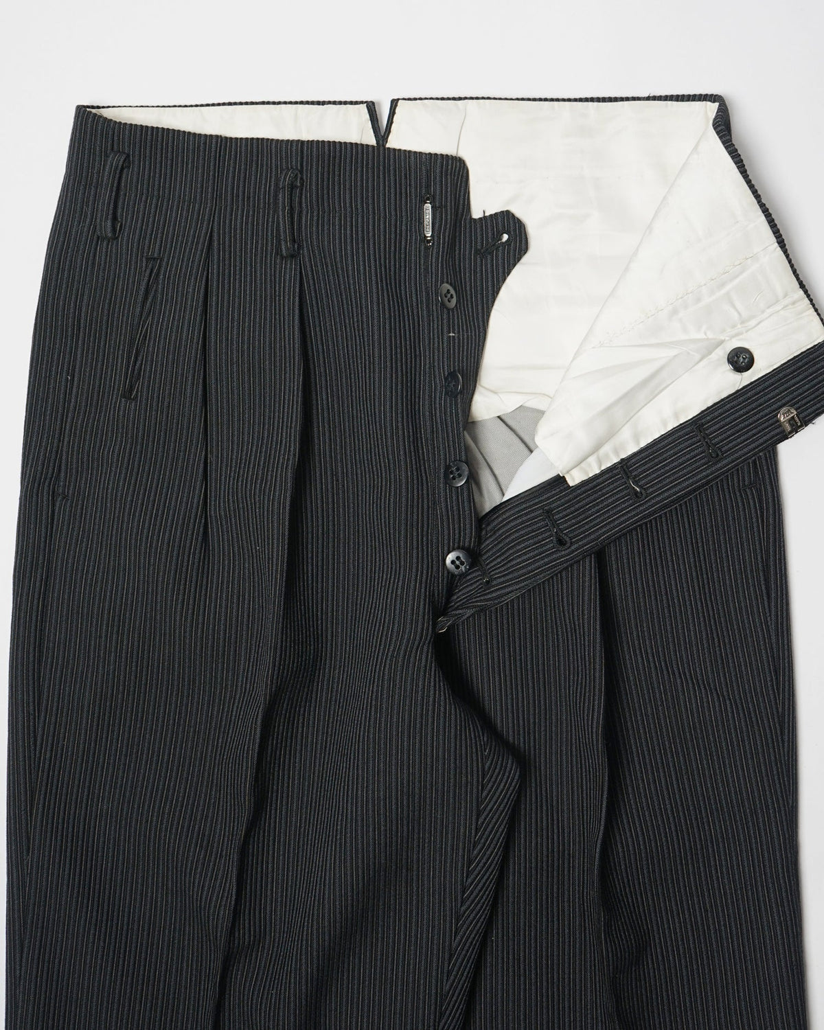 1960’s Stripe Wool Trousers / Size: 29