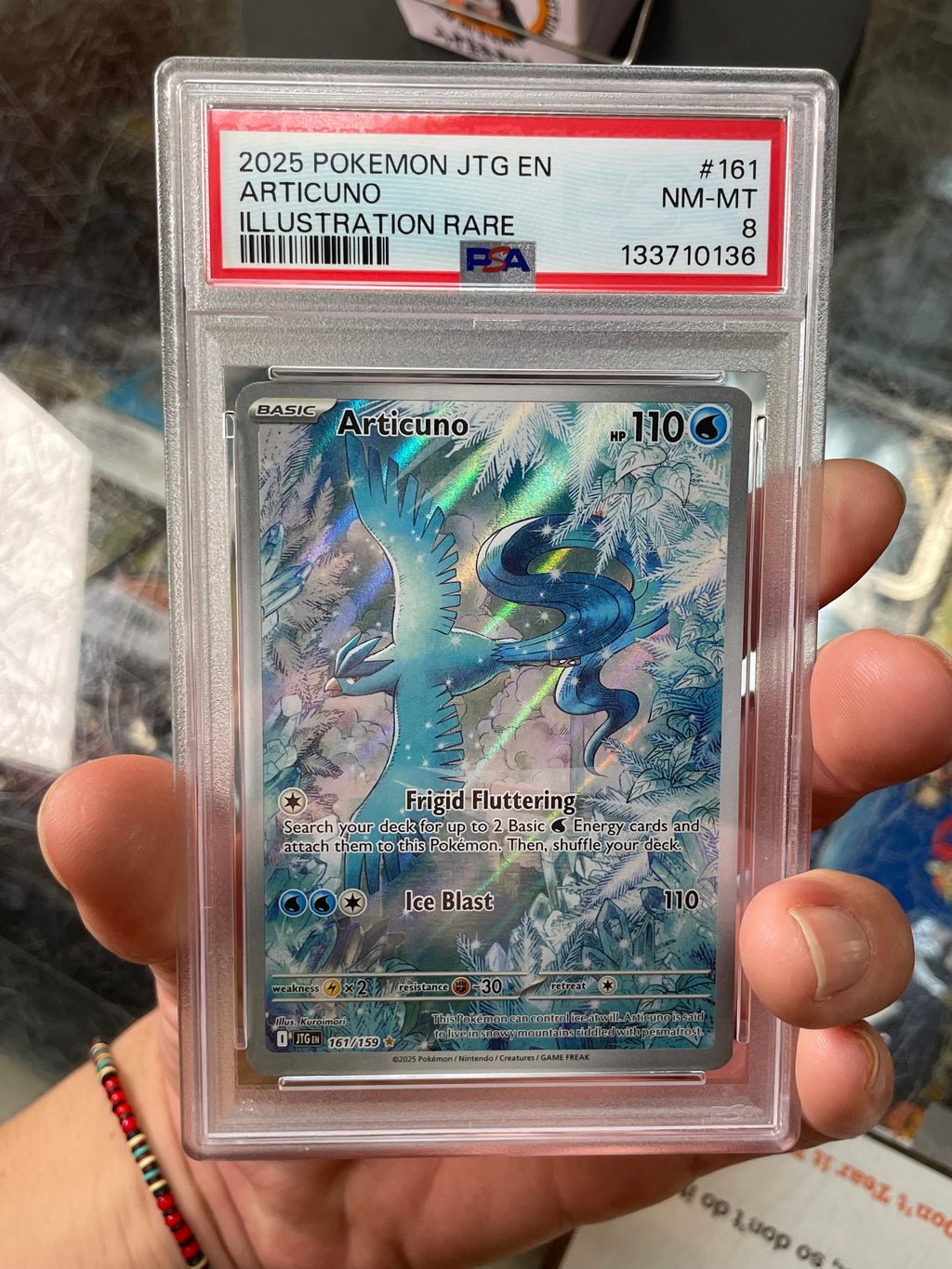 Articuno Journey Together 161/159 (Pokemon, Wizard) **PSA 8**