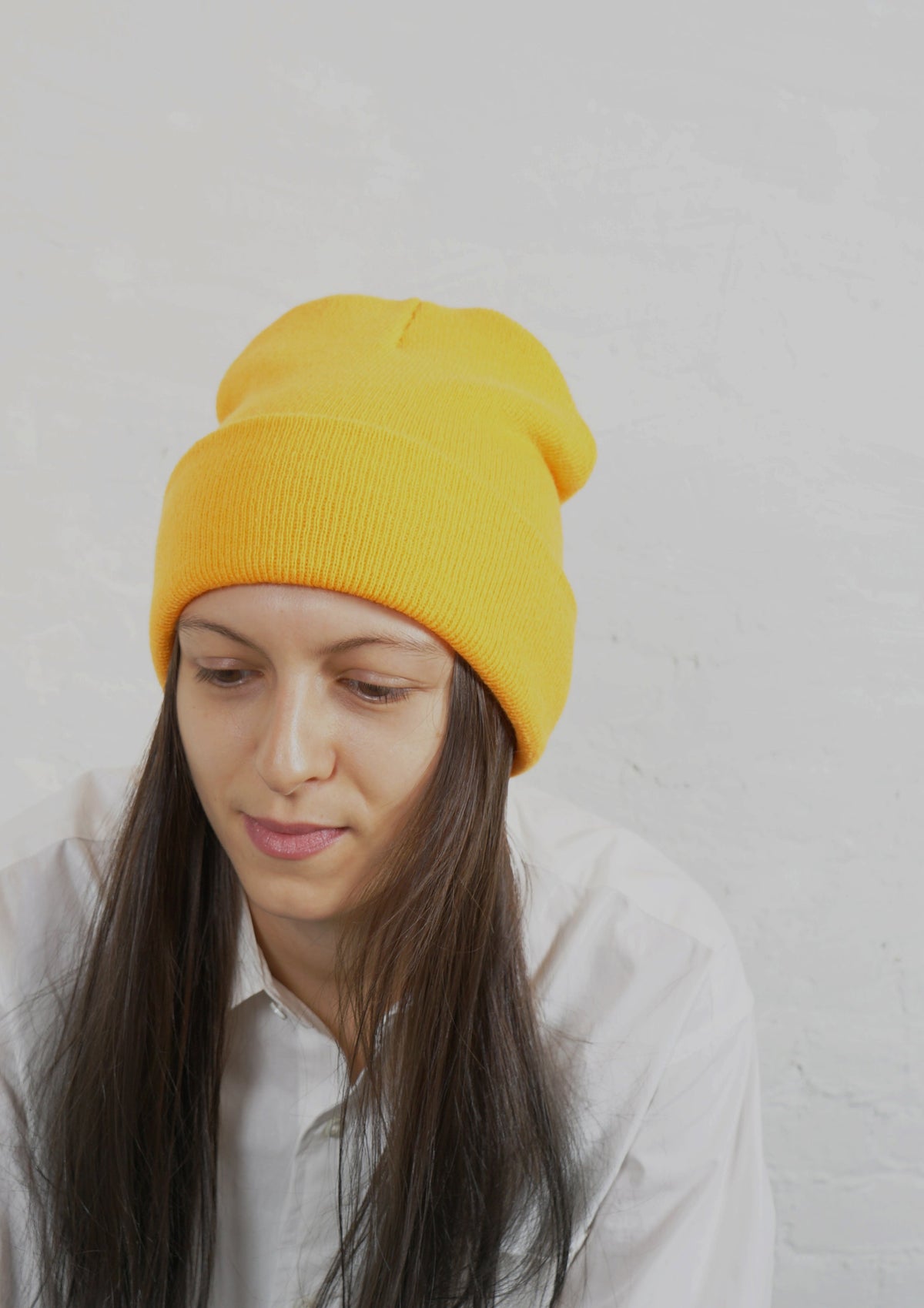 Acrylic Watch Cap Yellow