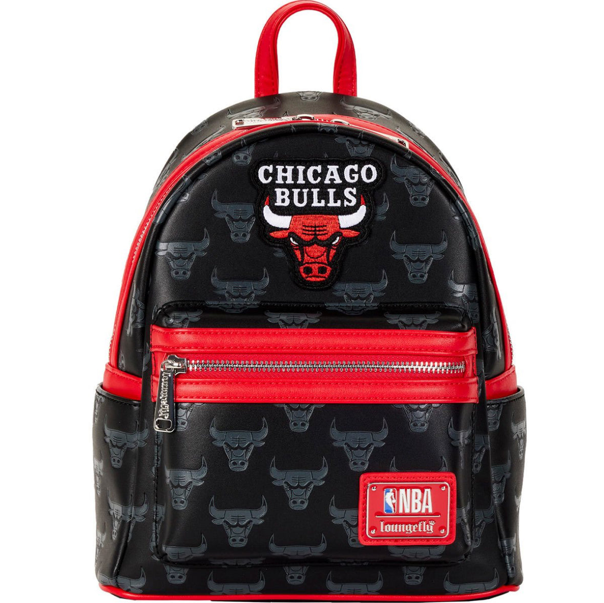 NBA Chicago Bulls Debossed Logo Mini Sports Backpack by Loungefly