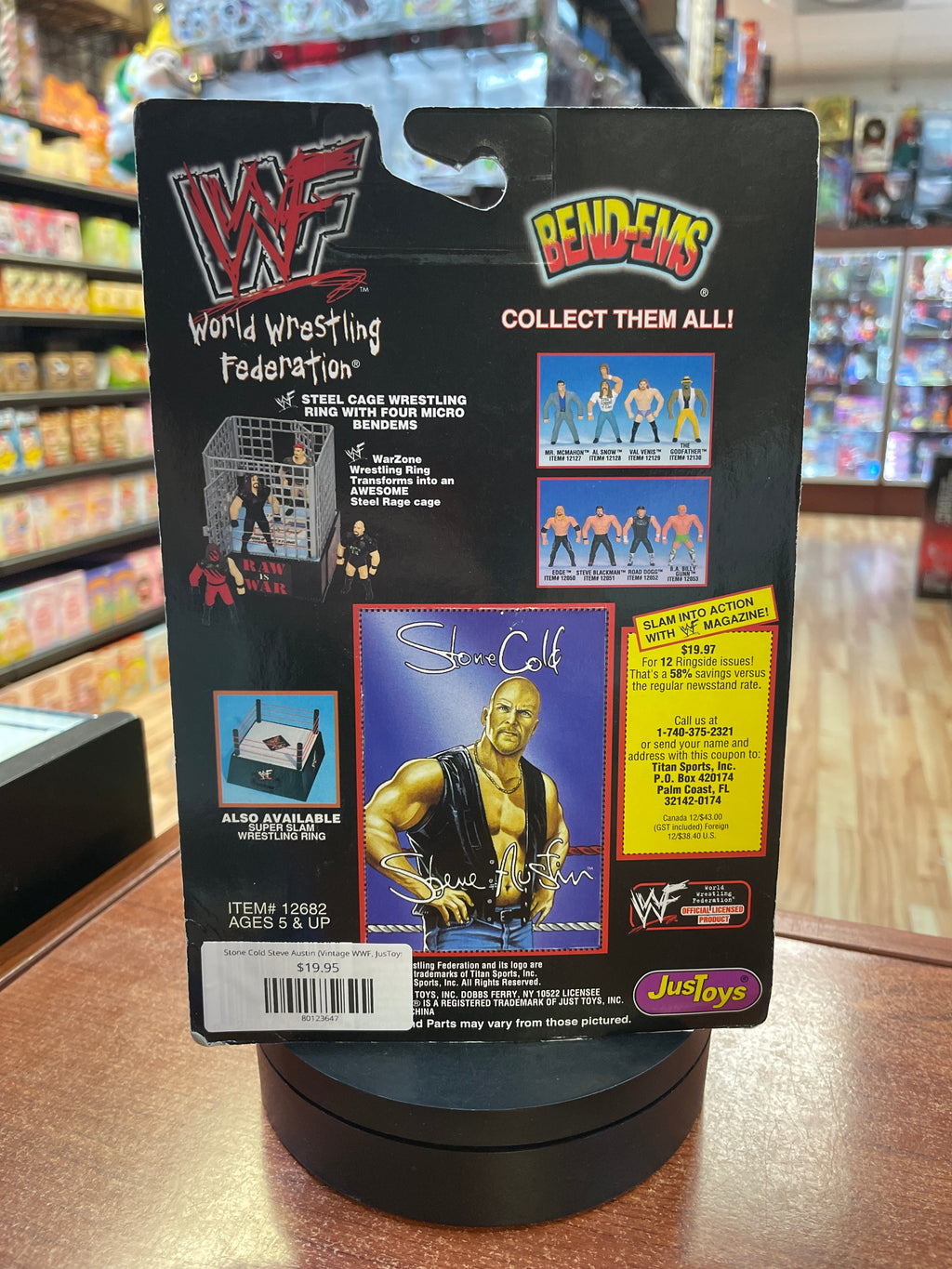 Stone Cold Steve Austin (Vintage WWF, JusToys) **SEALED**