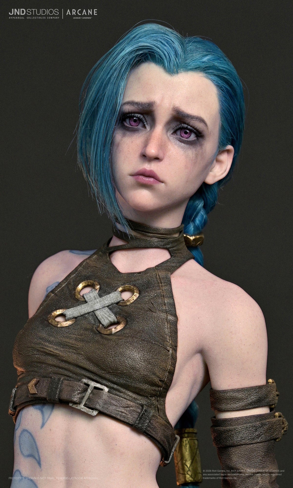 League of Legends Arcane: Jinx with 2 Head Variants 1/3 Scale Hyper Real