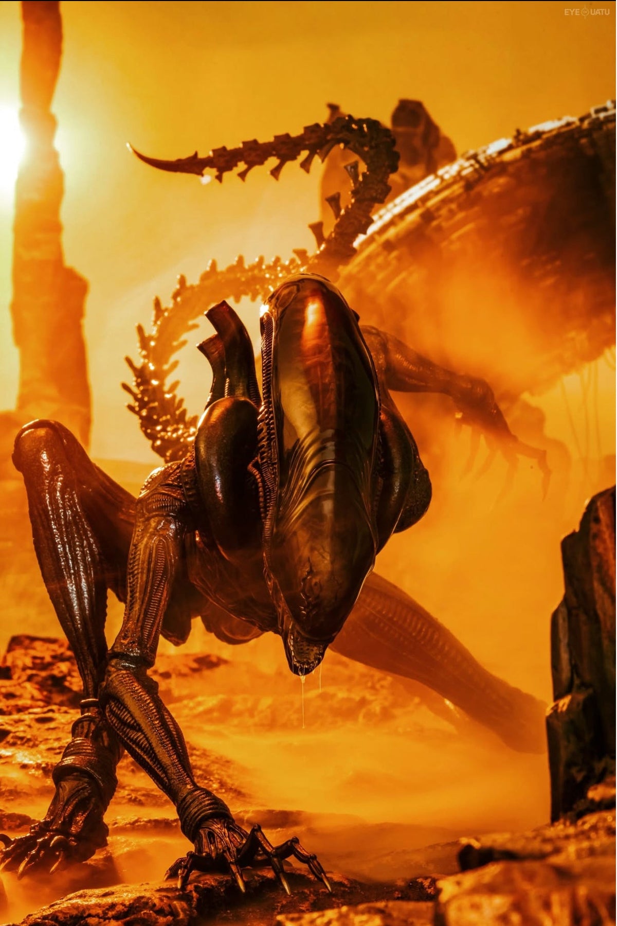 READY🔥Hot Toys MMS784 Alien: Romulus 1/6th scale Scorched Xenomorph Collectible Figure