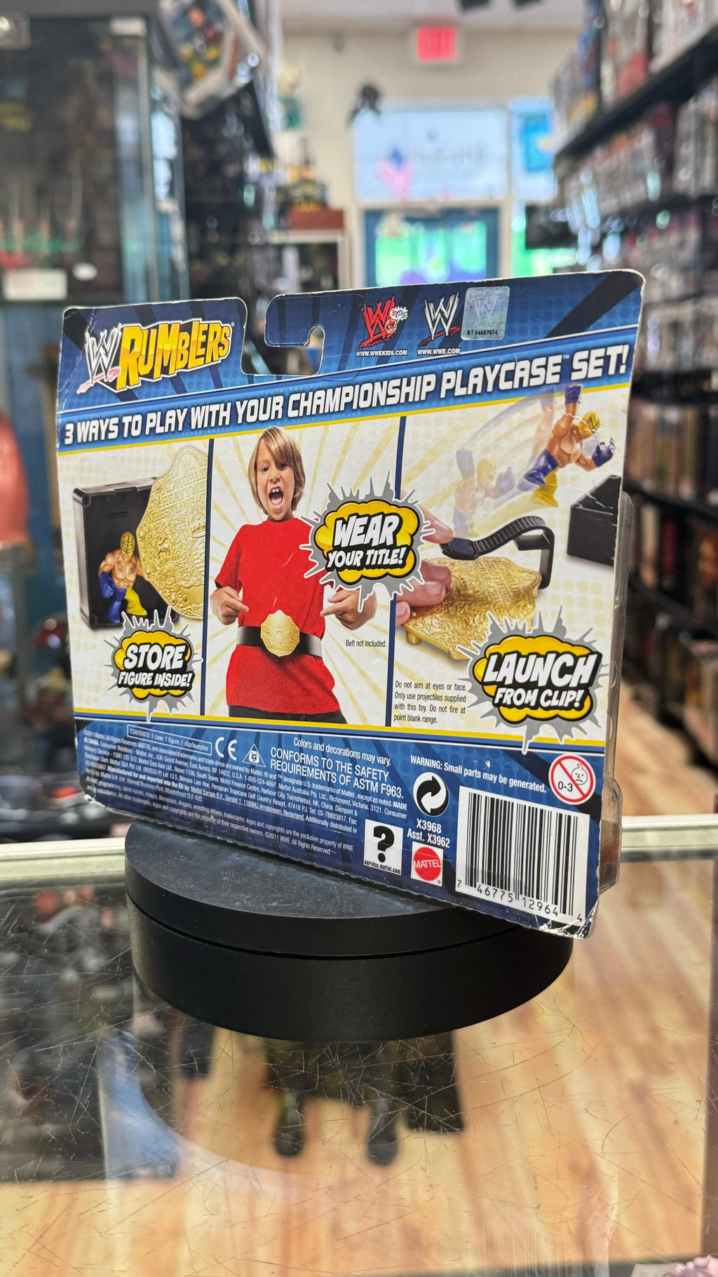 Rey Mysterio & Championship Playcase (WWE Rumblers, Mattel) SEALED