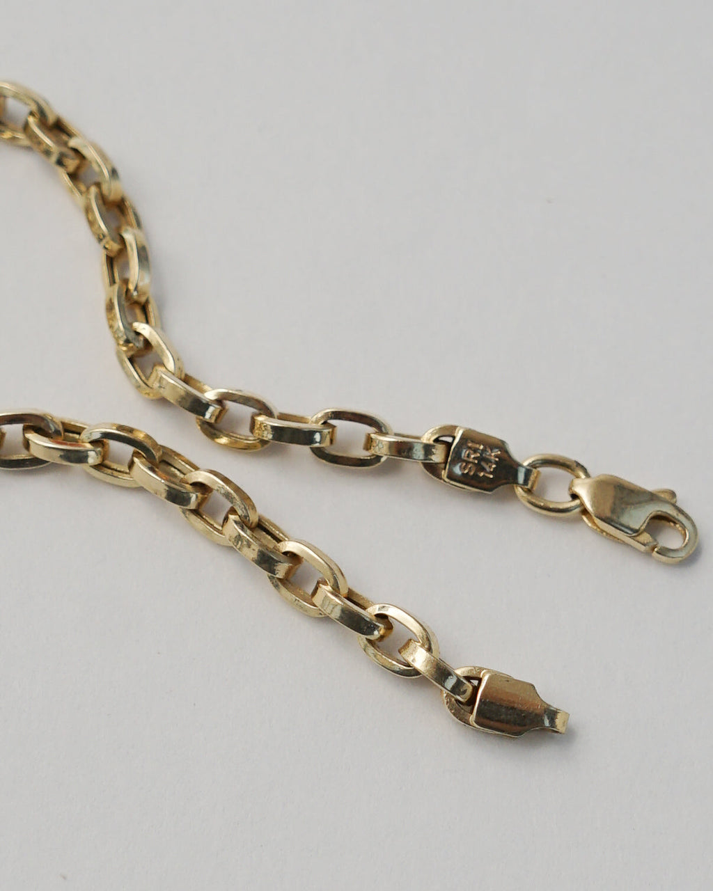 14k Gold Paperclip Chain Bracelet