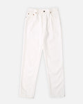 505 Tapered Fit White Denim Pants / size: 29