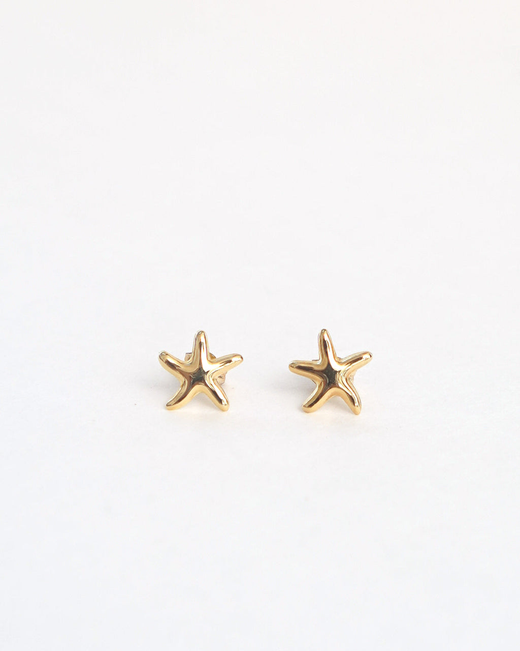 14k Gold Starfish Stud Earrings