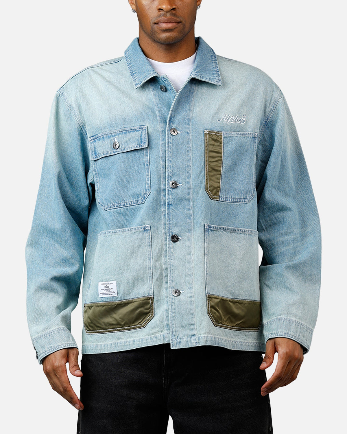 Alpha Industries Denim Relaxed Chore Coat Denim Blue
