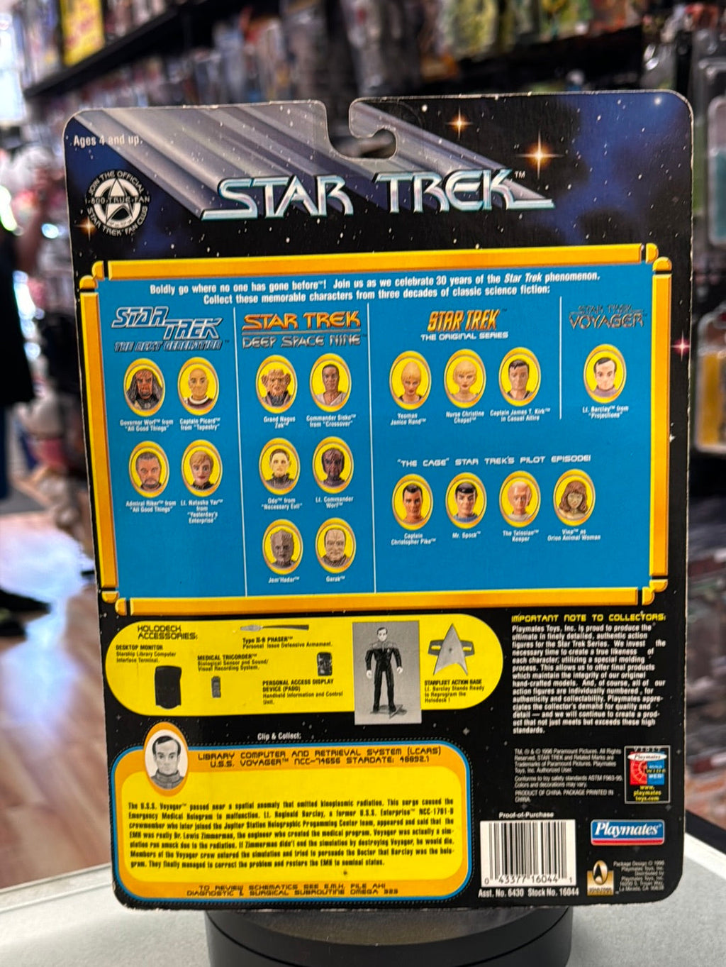 LT Reginald Barclay LE 3,000 (Vintage Star Trek, Playmates) SEALED