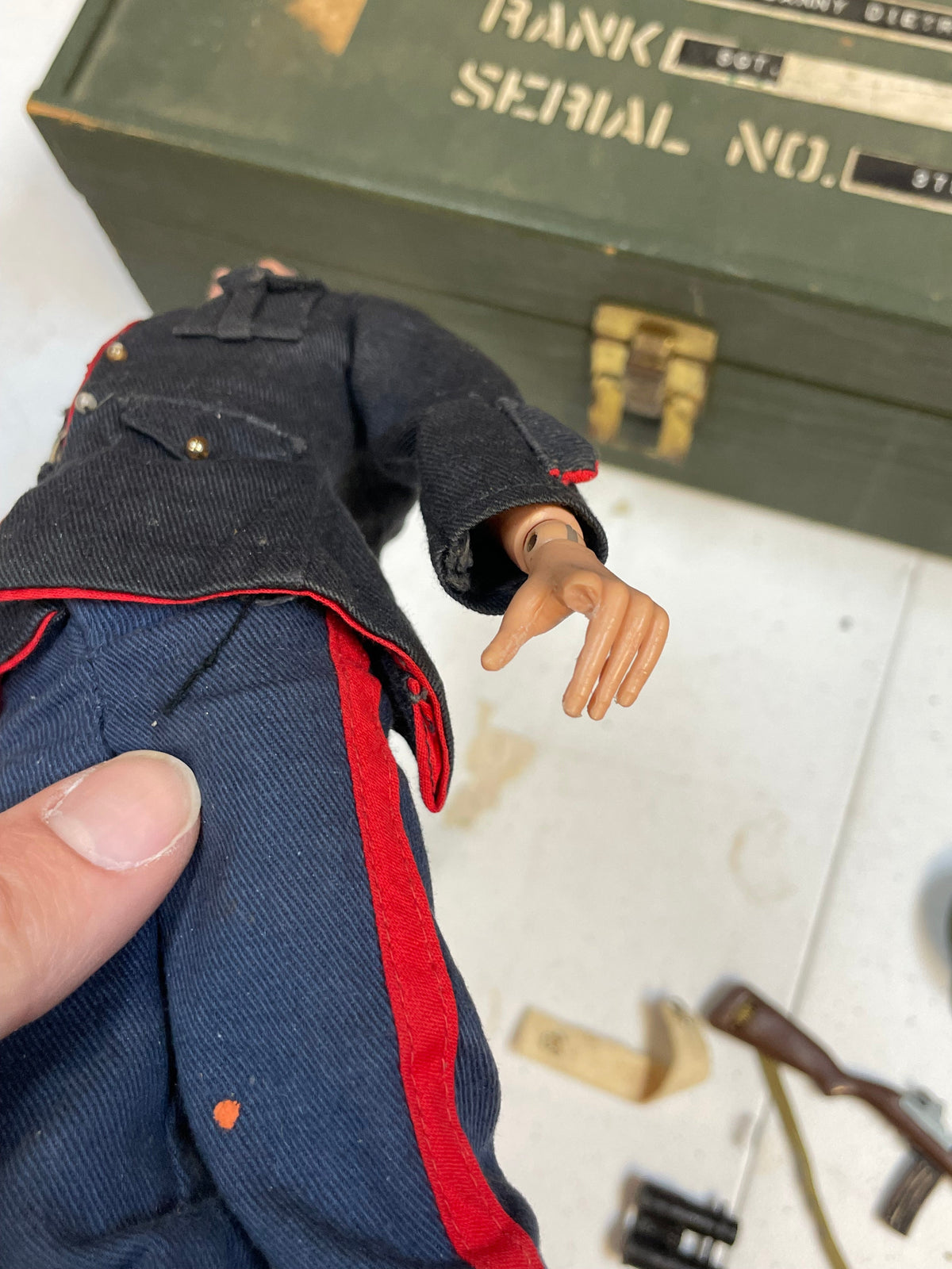 Action Marine with Foot Locker (Vintage 12” GI Joe, Hasbro) **Original**