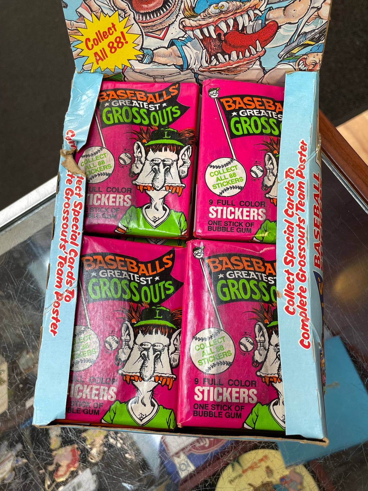Greatest Grossouts Box of 36  (Vintage Topps Movie Card, Leaf)