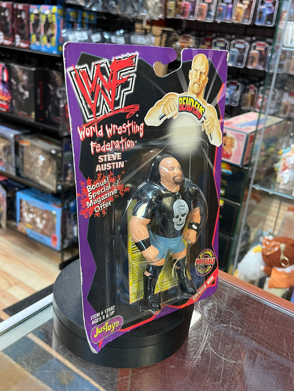 Stone Cold Steve Austin (Vintage WWF, JusToys) **SEALED**