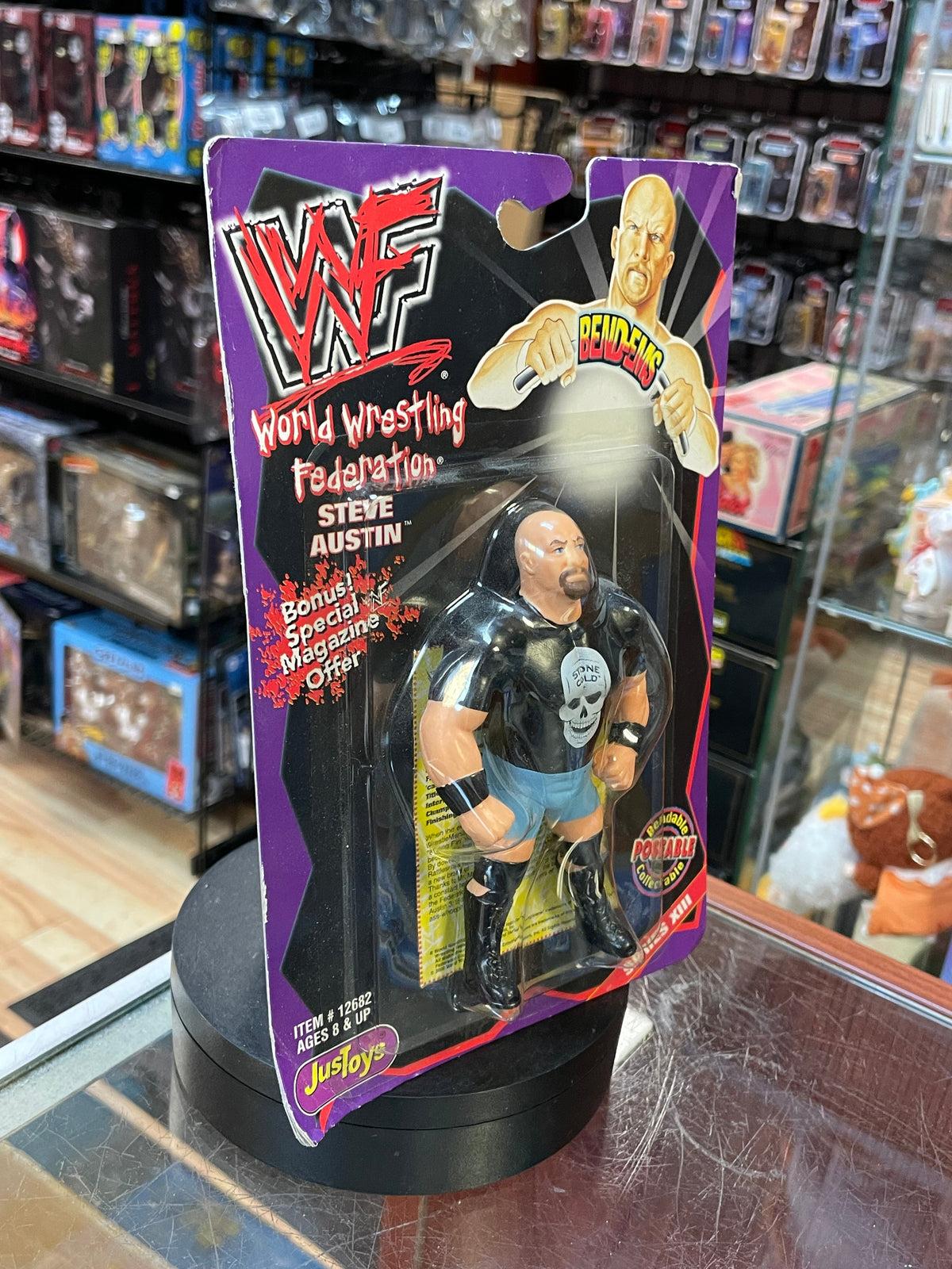 Stone Cold Steve Austin (Vintage WWF, JusToys) **SEALED**