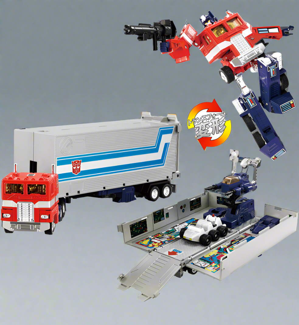 Transformers Masterpiece Missing Link C-01 Optimus Prime With Trailer