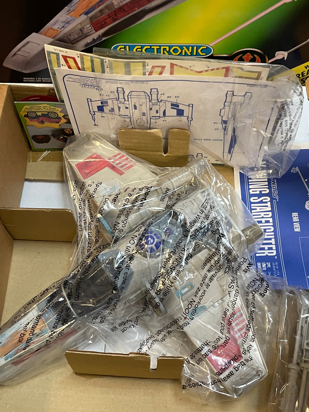 Electronic X- Wing Fighter (Vintage Star Wars POTF, Kenner) OPEN BOX