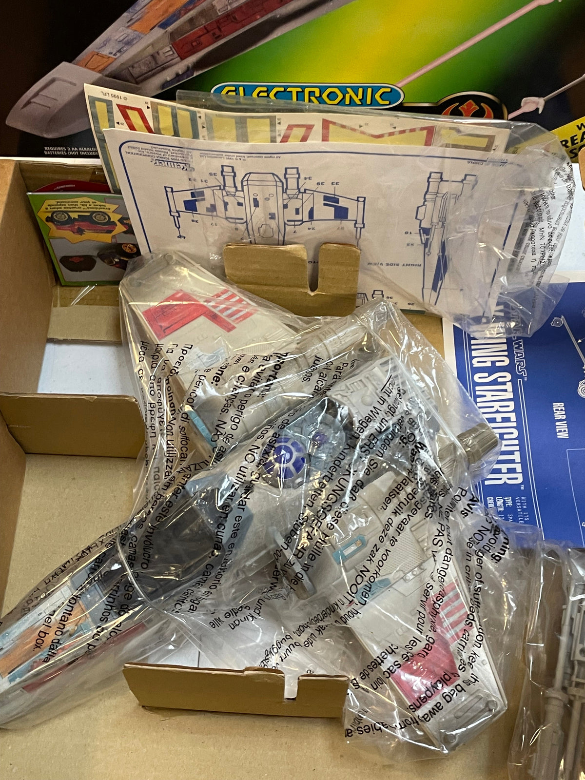 Electronic X- Wing Fighter (Vintage Star Wars POTF, Kenner) OPEN BOX
