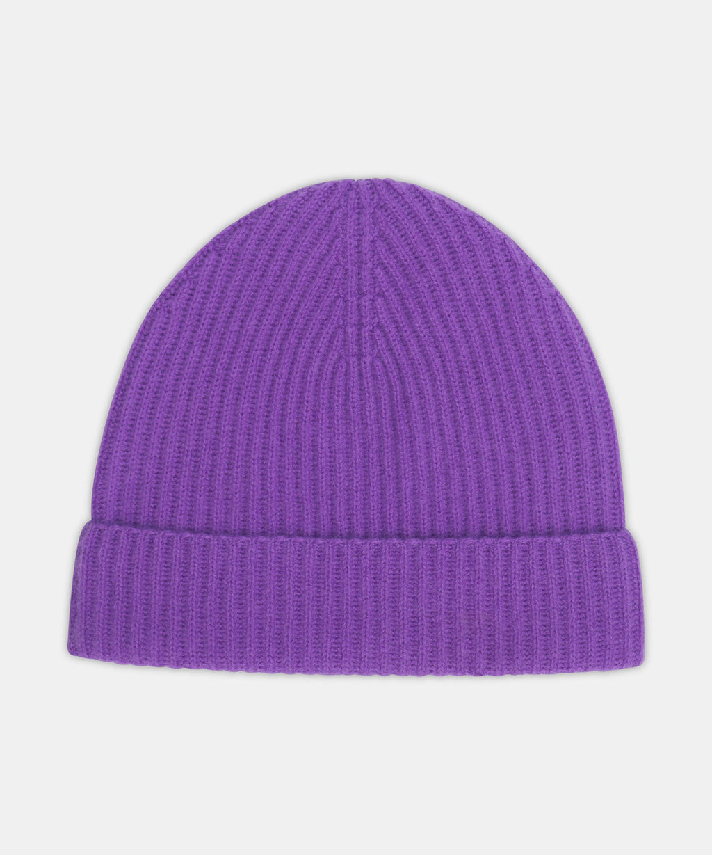 Signature Cashmere Ribbed Beanie