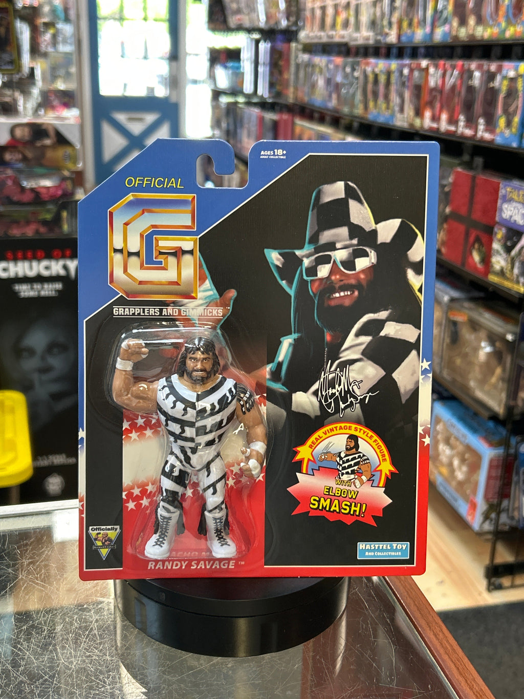 Macho Man Hat Off (Grapplers & Gimmicks WWF, Hasttel Toys)