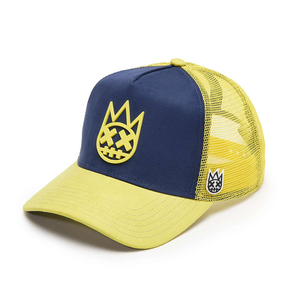 Cult's Logo Mesh Back Trucker Hat "Shimuchan" in Midnight Blue