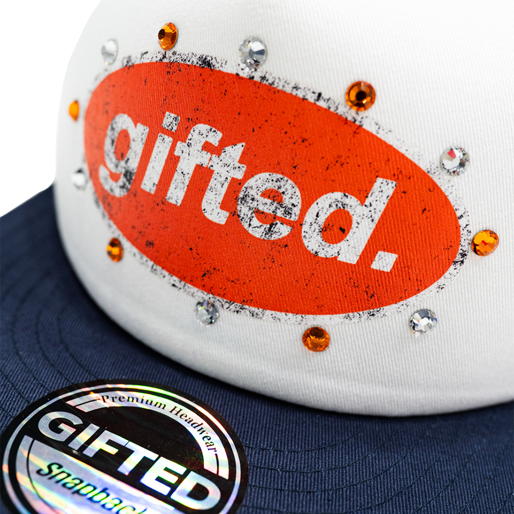 Everyone Is Gifted Hat Navy Orange
