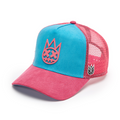 Cult's Logo Mesh Back Trucker Hat "Shimuchan" in Electric Blue