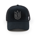Cult's Crystal Logo Mesh Back Trucker Hat in Black