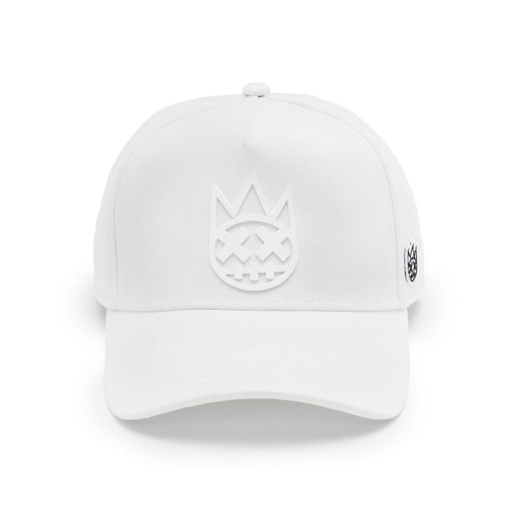 Cult's Clean Logo Mesh Back Trucker Hat in Winter White