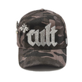 Cult's Mesh Old English Crystal Logo Trucker Hat