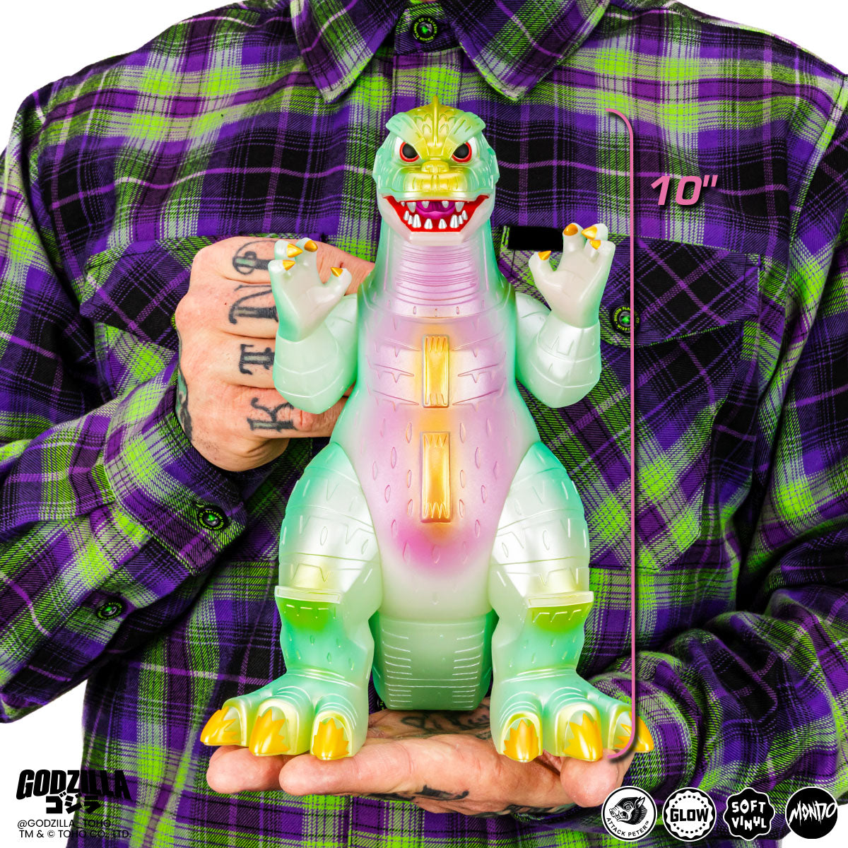 Godzilla - Vinyl Designer Figure by Attack Peter - Kaiju Night Light Variant