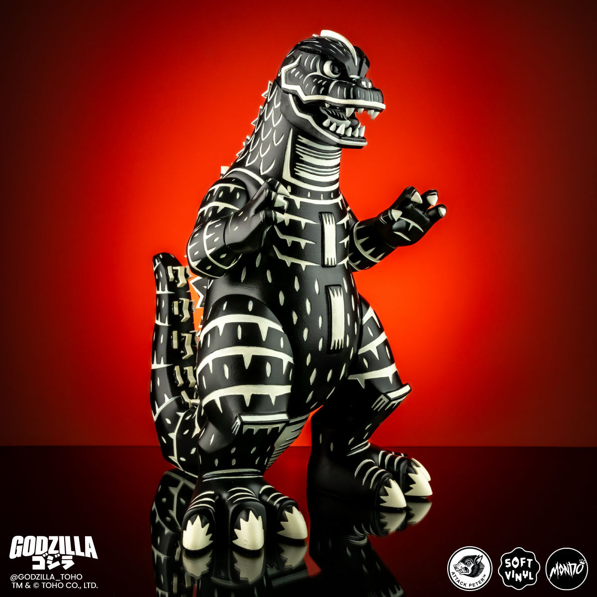 Godzilla - Vinyl Designer Figure by Attack Peter - Linocut Variant