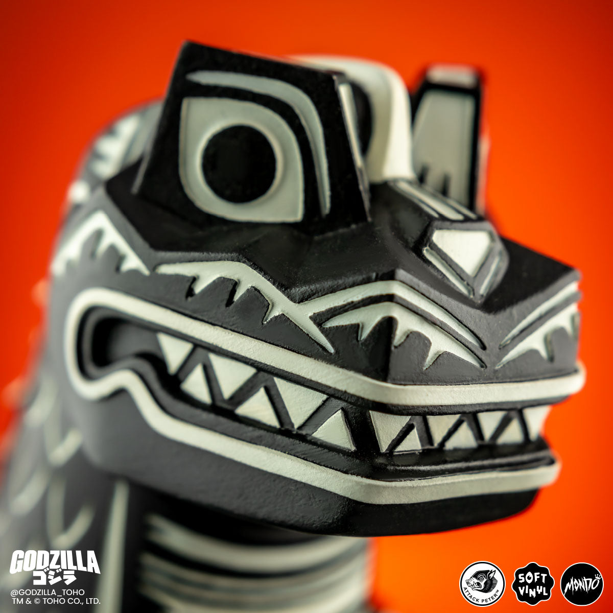 Godzilla - Vinyl Designer Figure by Attack Peter - Linocut Variant
